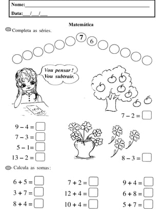Nome:___________________________________________________ Data:___/___/___ Matemática