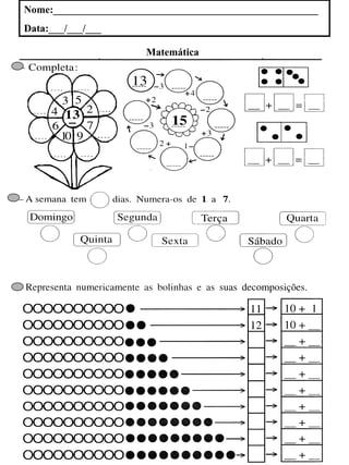 Nome:___________________________________________________ Data:___/___/___ Matemática