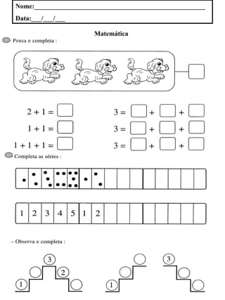 Nome:___________________________________________________ Data:___/___/___ Matemática