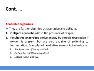 Bacteria Classification – Aerobes / Anaerobes
› Antibiotic sensitivity differs between aerobic and anaerobic organisms.
 