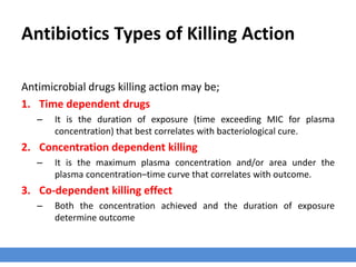 Plan of talk
› Antibiotic - Antimicrobial definition
› Microorganism definition
› Pharmacokinetics definition
› Pharmacodynamics definition
› MIC – MBC – PAE – PALE definitions
› Bactericidal and bacteriostatic antibiotics
› Antibiotics types of killing activity
› Antibiotic spectrum of activity
› Antibiotics mechanism of action
› Antibiotic combination
 