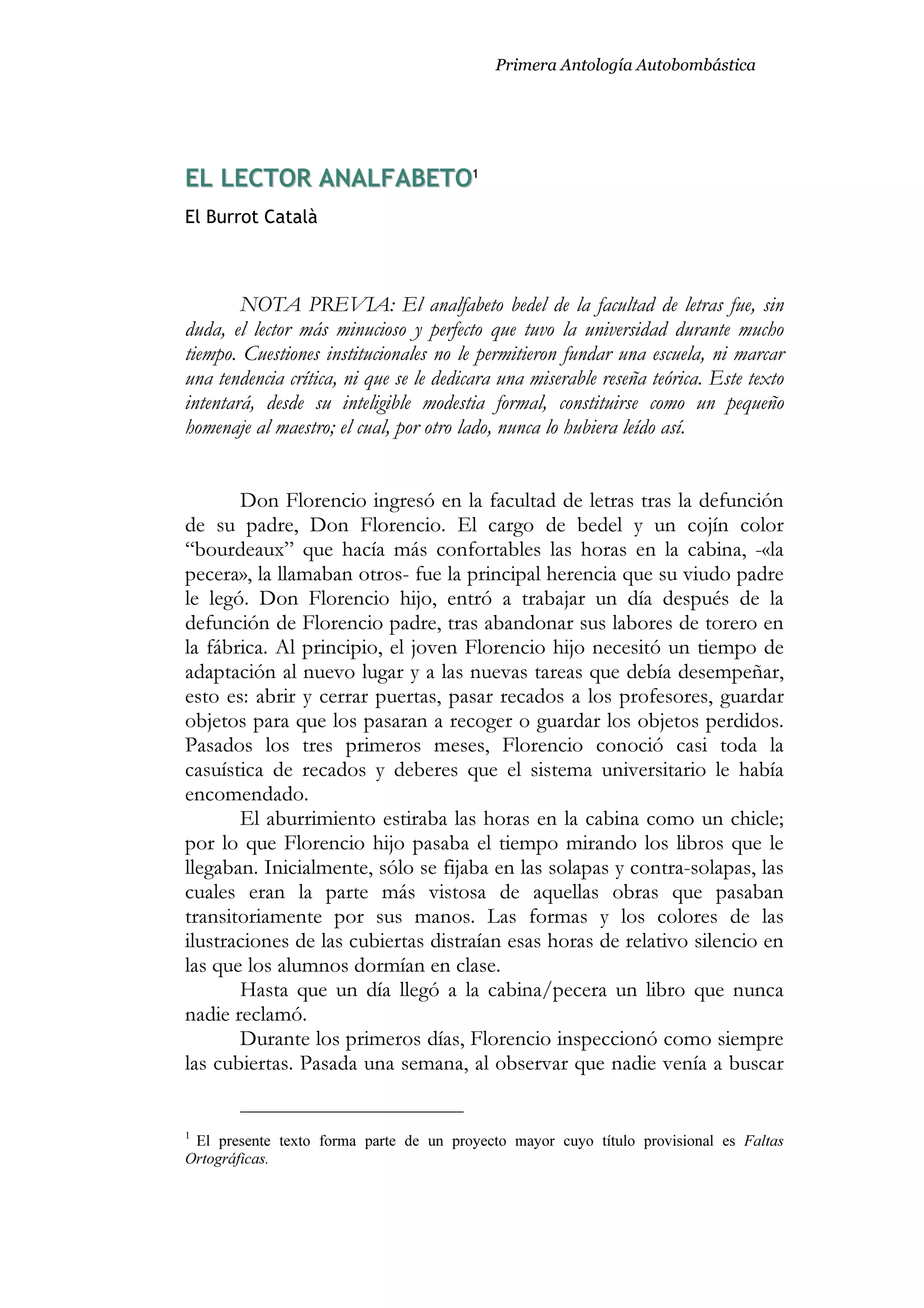 1ª Antología. Primera Parte