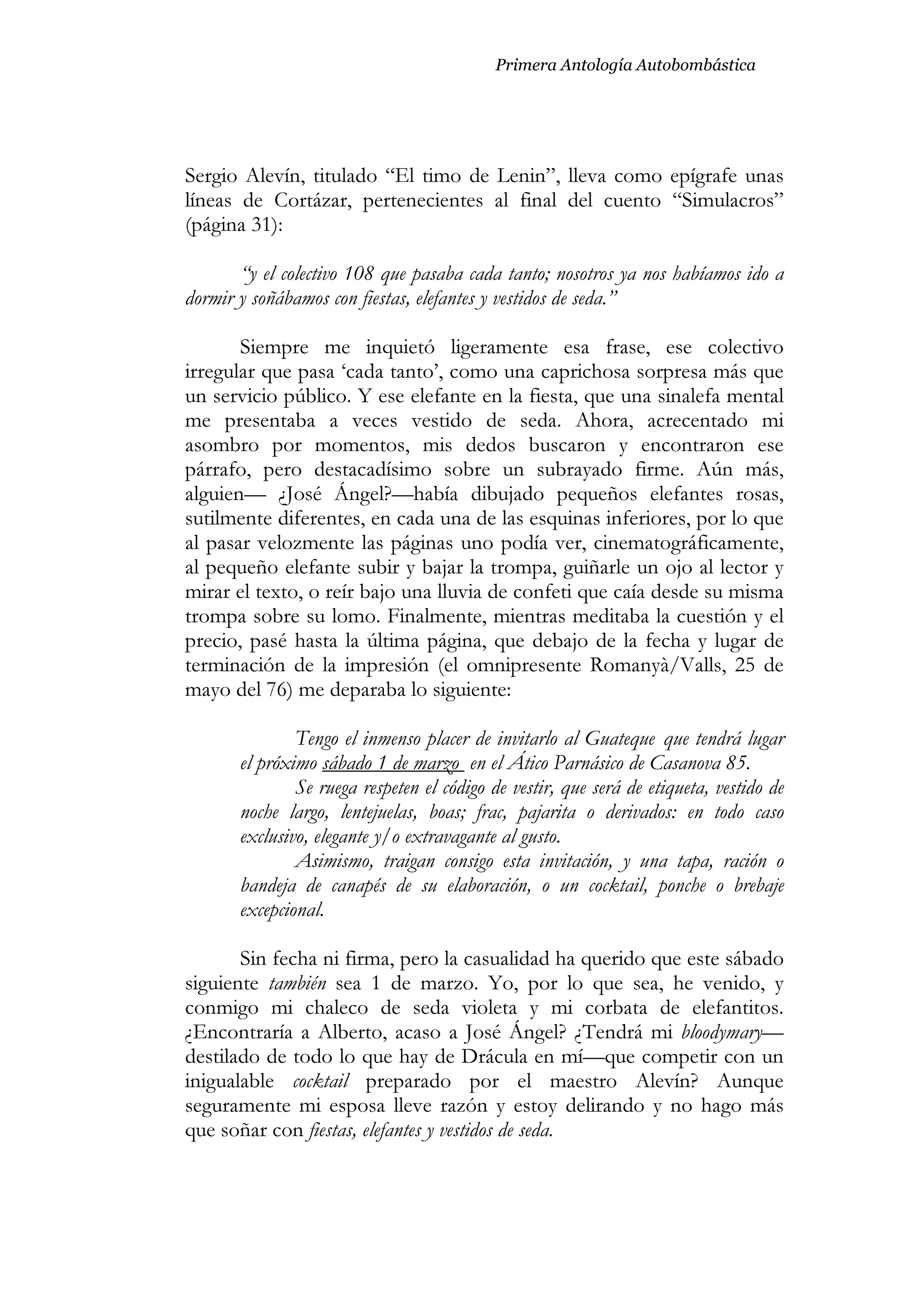 1ª Antología. Primera Parte