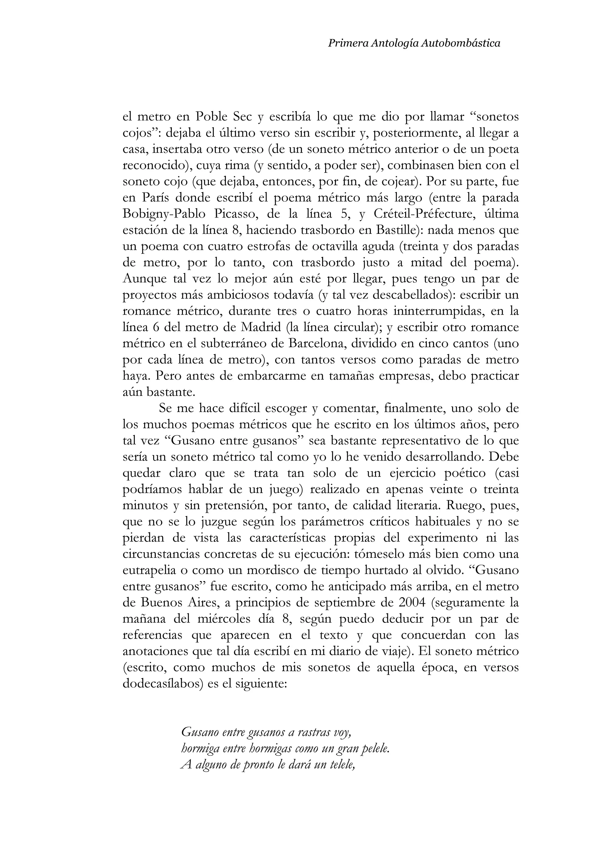 1ª Antología. Primera Parte