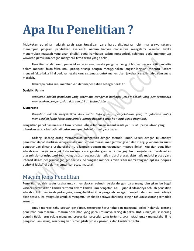 1  Apa Itu Penelitian
