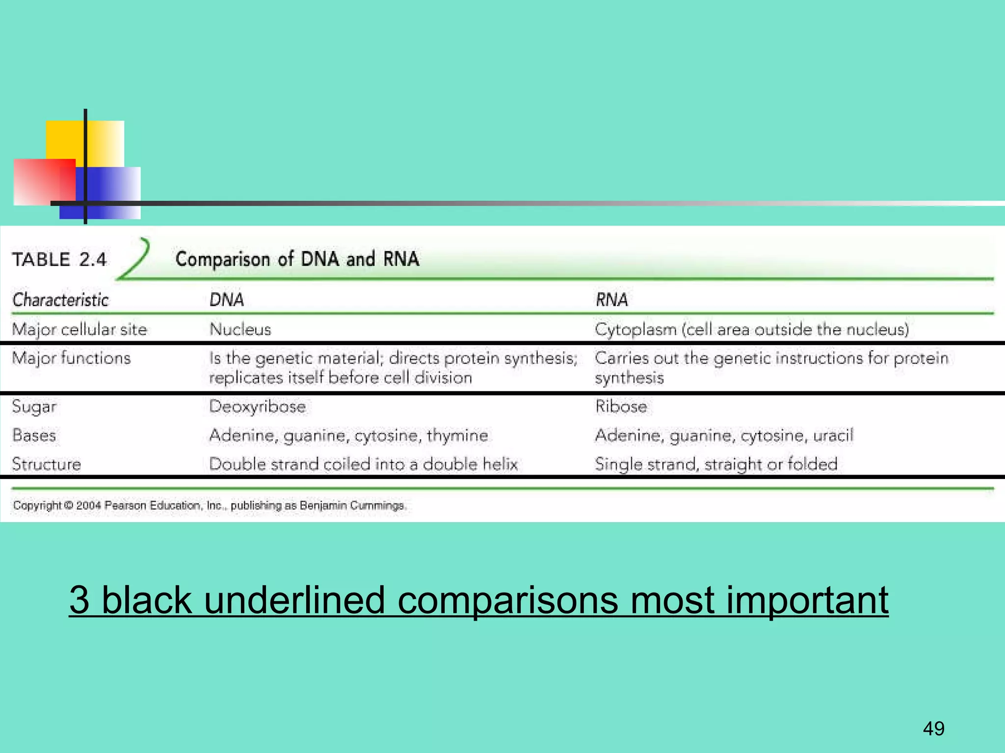 3 black underlined comparisons most important 