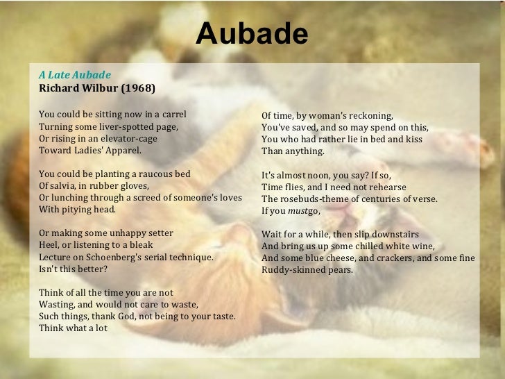 45 aubade in poetry