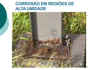 CORROSÃO EM REGIÕES DE
ALTA UMIDADE
33
 