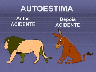 AUTOESTIMA
Antes
ACIDENTE
Depois
ACIDENTE
 