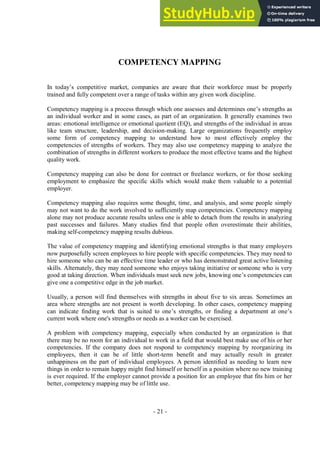 Competency Mapping Problem Statement Example 1 - A Project Report On Competency Mapping And Knowledge Management ...