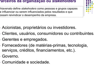 1 As Organizacoes