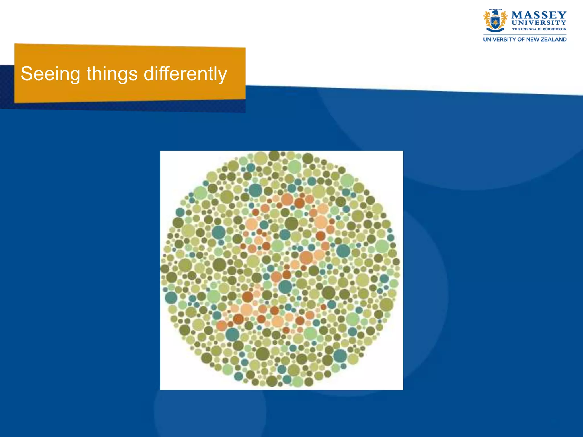 Seeing things differently
 