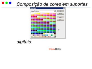 Composição de cores em suportes
digitais
IndexColor
 