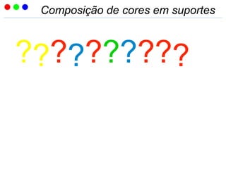 Composição de cores em suportes
??????????
 