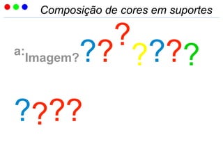 Composição de cores em suportes
a:
Imagem???
?
????
????
 