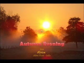 Music 
Alone 
Adam Hurst - Cello 
 