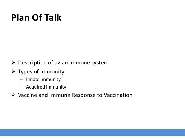 Introduction To Avian Immunity