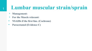 learn to solve several cases in low back pain | PPTX