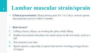 Back pain presentation for class project | PPTX