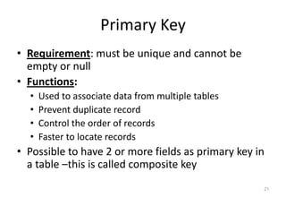 C1 basic concepts of database | PPTX
