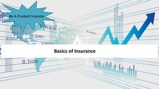 By – Vikas Kumar Jain, Assistant Vice President, NSDL
Be A Prudent Investor
Basics of Insurance
 