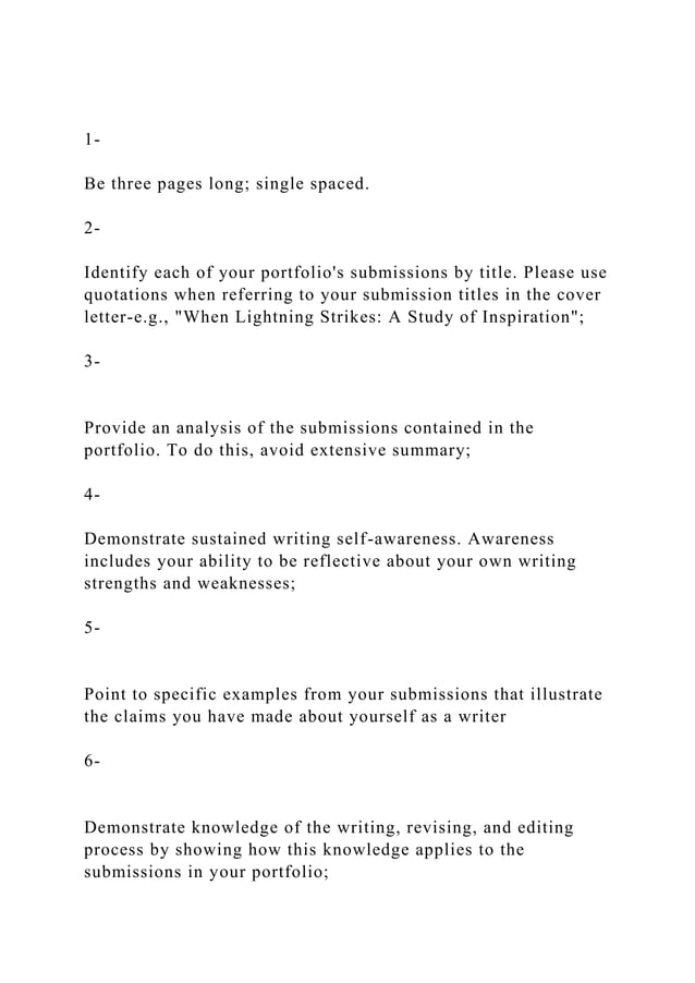 1Be three pages long; single spaced. 2Identify each .docx