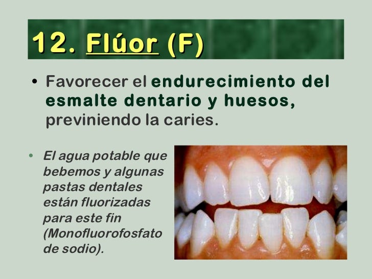 Resultado de imagen para bioelementos fluor