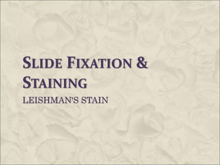SLIDE FIXATION &
STAINING
LEISHMAN'S STAIN
 