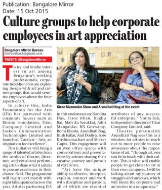 Culture groups to help corporate employees in art appreciation