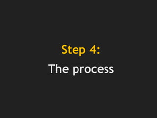 Step 4:
The process
 