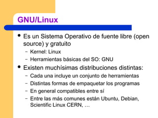 Linux General 1 - Brevísima introducción al Linux todo | PPT