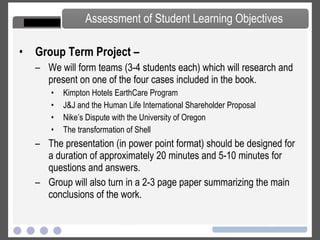 Course Set Up?  Let’s Review the Syllabus… 