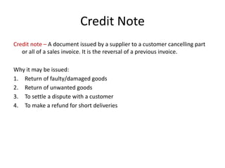 Issuing A Credit Business Documents (For Credit Sales) | PPTX