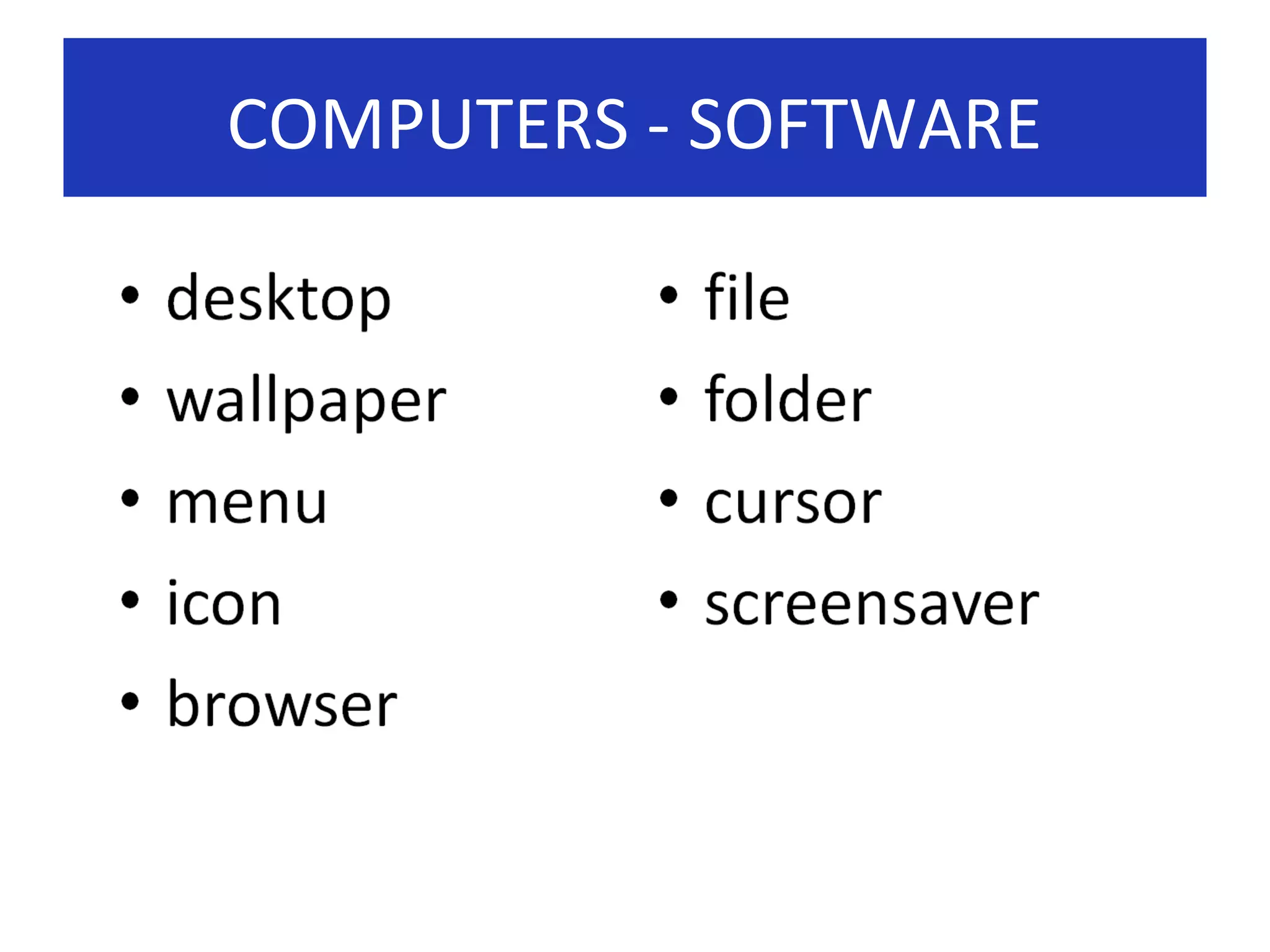 COMPUTERS - SOFTWARE

 
