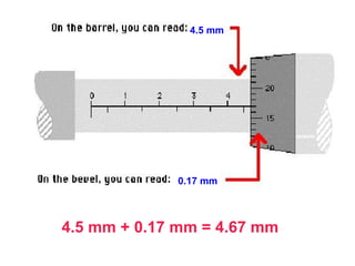 4.5 mm 0.17 mm 4.5 mm + 0.17 mm = 4.67 mm 