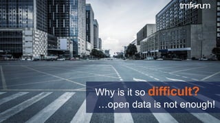 © 2017 TM Forum | 18
Why is it so difficult?
…open data is not enough!
 