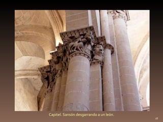 Capitel. Sansón desgarrando a un león. 