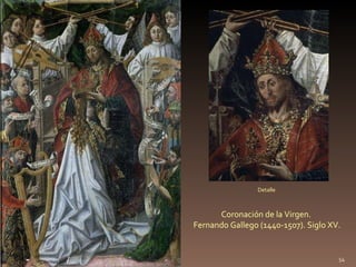 Coronación de la Virgen.  Fernando Gallego (1440-1507). Siglo XV. Detalle http://oronoz.com / 