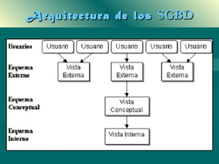 Arquitectura de los SGBD
 