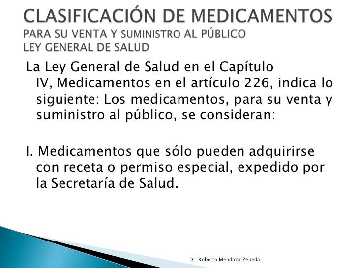 Clasificación de Productos, OTC, OTX, Etc.