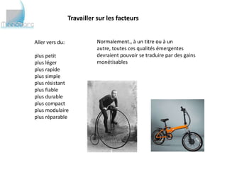 Travailler sur les facteurs


Aller vers du:              Normalement., à un titre ou à un autre,
                            toutes ces qualités émergentes devraient
plus petit                  pouvoir se traduire par des gains
plus léger                  monétisables
plus rapide
plus simple
plus résistant
plus fiable
plus durable
plus compact
plus modulaire
plus réparable
 