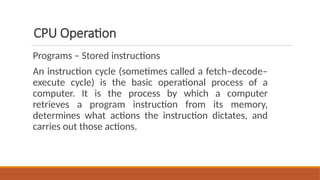 Comprehensive Introduction to Computer Systems and CPU Operations | PPTX