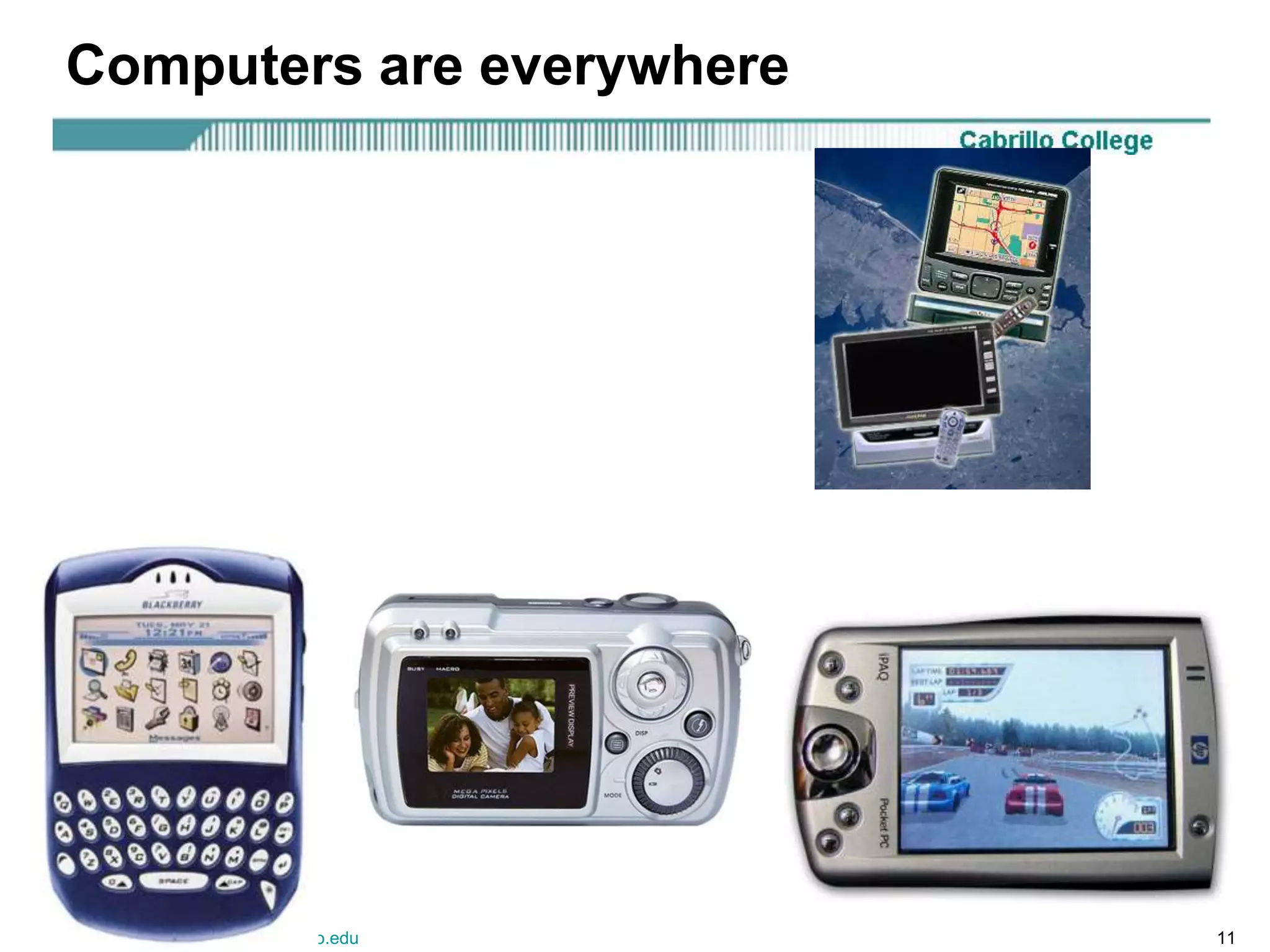 Rick Graziani graziani@cabrillo.edu 11
Computers are everywhere
 