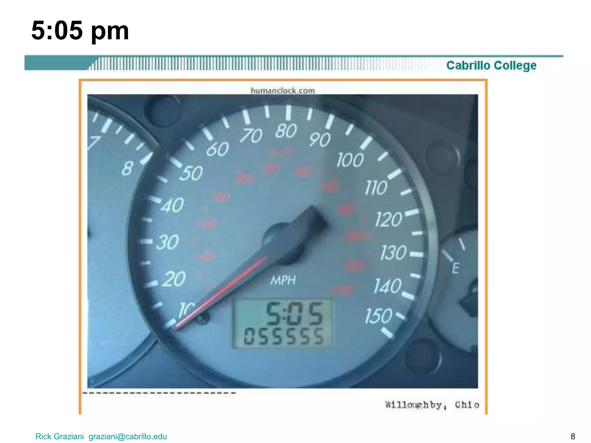 Rick Graziani graziani@cabrillo.edu 8
5:05 pm
 