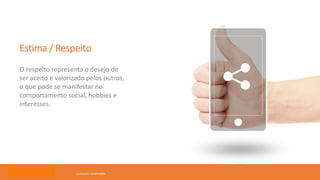 © comScore, Inc. Proprietary. 46
Estima / Respeito
O respeito representa o desejo de
ser aceito e valorizado pelos outros,
o que pode se manifestar no
comportamento social, hobbies e
interesses.
comscore.com/mobile
 