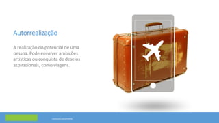 © comScore, Inc. Proprietary. 50
Autorrealização
A realização do potencial de uma
pessoa. Pode envolver ambições
artísticas ou conquista de desejos
aspiracionais, como viagens.
comscore.com/mobile
 