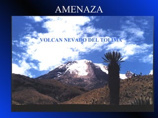 AMENAZA VOLCAN NEVADO DEL TOLIMA 