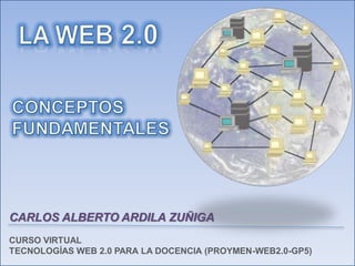CARLOS ALBERTO ARDILA ZUÑIGA
CURSO VIRTUAL
TECNOLOGÍAS WEB 2.0 PARA LA DOCENCIA (PROYMEN-WEB2.0-GP5)
 