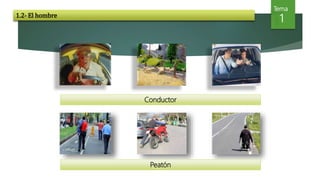 Conductor
Peatón
1.2- El hombre
Tema
1
 