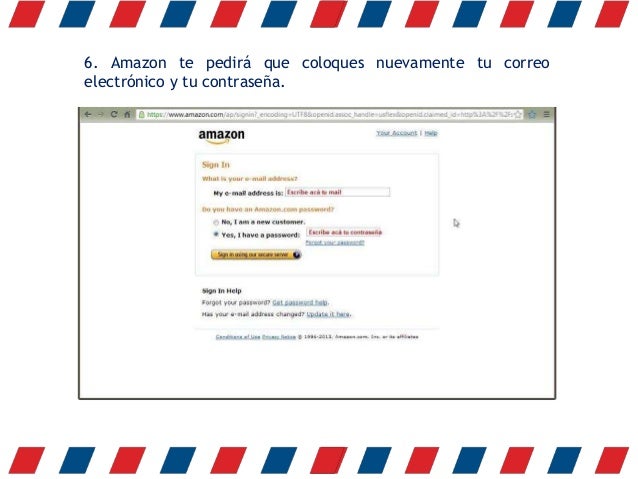 amazon direccion de envio